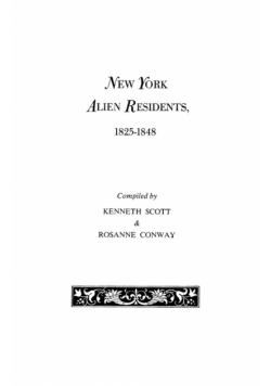 New York Alien Residents, 1825-1848