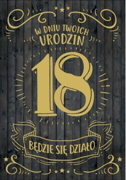 Karnet B6 PR-102 Urodziny 18