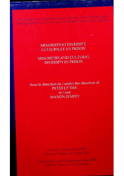 Minorites et diversite culturelle en prison