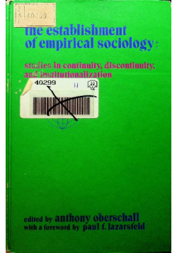 The Establishment of Empirical Sociology