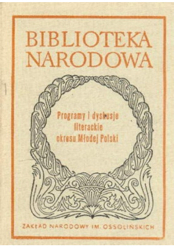 Programy i dyskusje literackie okresu Młodej Polski