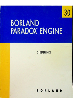 Borland paradox engine 3 0 C Reference