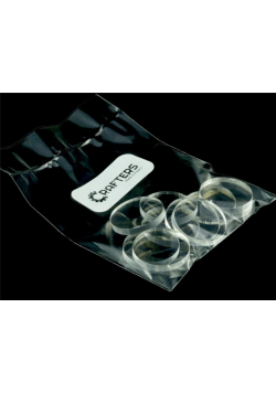 Znaczniki akryl transparentne okrągłe 22x3mm 10szt
