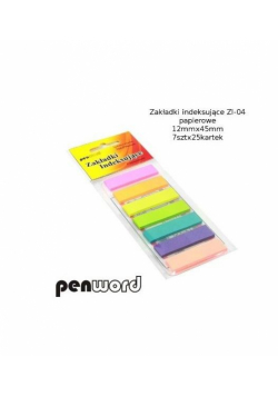 Zakładki indeksujące 12x45mm 7x25szt papierowe