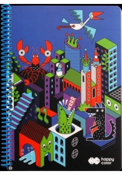 Kołonotatnik A4/80K kratka Me&City 2 HAPPY COLOR