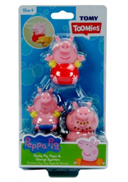 Świnka Peppa Figurki do wody z Świnką Tatą 3szt