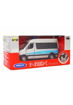 Mercedes Sprinter 1:34 Policja srebrny WELLY