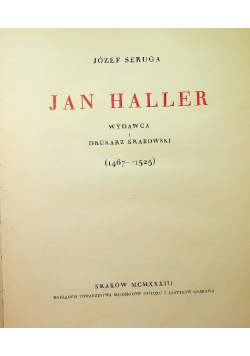 Jan Haller 1933 r.