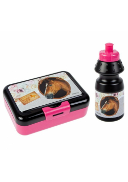 Bidon 350ml + pudełko śniadaniowe Horses