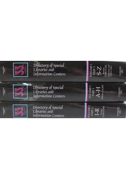 Directory of special libraries and Information Centers Volume 1 Part 1 do 3