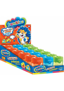 Temperówka podwójna z pojemnikiem (18szt) BAMBINO