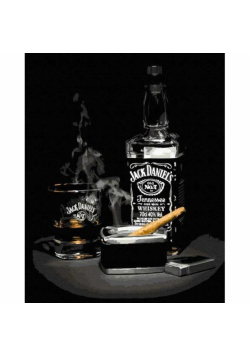 Malowanie po numerach - Whisky z cygarem 40x50cm