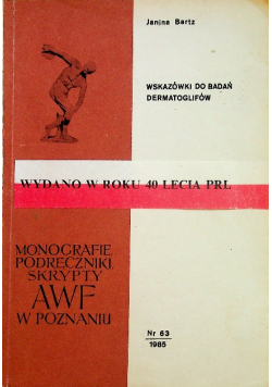 Wskazówki do badań dermatoglifów