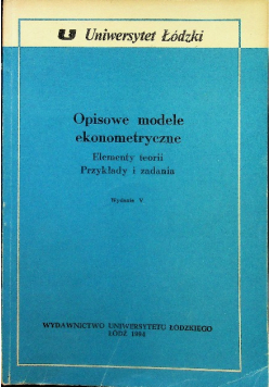 Opisowe modele ekonometryczne