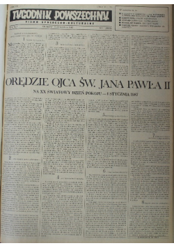 Tygodnik powszechny Nr 1 do 52 / 87