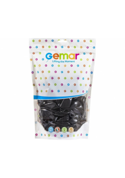 Balony pastelowe czarne 33cm 50szt
