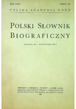 Polski Słownik Biograficzny Tom XXX Zeszyt 125