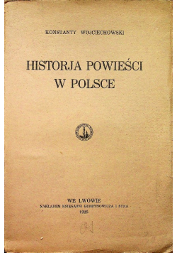 Historja powieści w Polsce 1925 r.