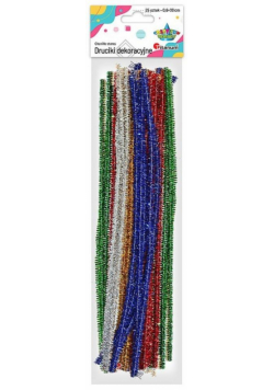 Druciki metalizowane 0,6x30cm 25szt