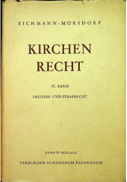 Lehrbuch des kirchenrechts III
