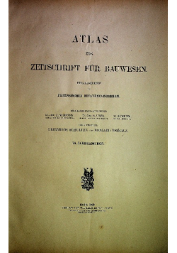 Atlas zur Zeitschrift fur Bauwesen 70 Jahrgang 1920 r.