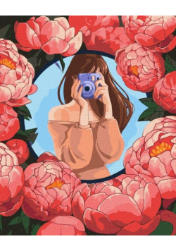 Malowanie po numerach - Kwiatowe selfie 40x50cm