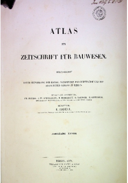 Atlas zur Zeitschrift für Bauwesen 1878r