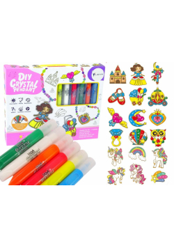 Witraże zawieszki DIY biżuteria 18szt