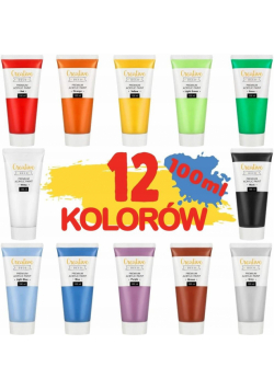 Farby akrylowe 12kolorów 100ml