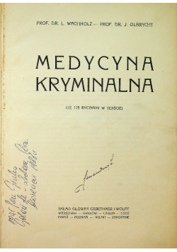 Medycyna kryminalna około 1923 r.