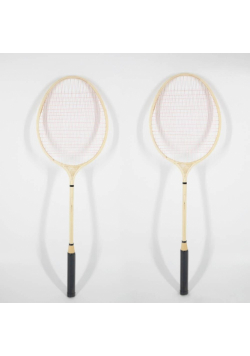 Badminton drewniany 65,5 cm w siatce