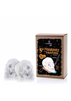 Figurka do pomalowania - Skull Low-Poly 2szt