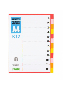 Przekładki kartonowe 1-12 K12 D.RECT