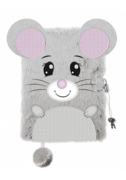 Pamiętnik z kłódką 3D włochacz MY LITTLE FRIEND MOUSE A5, 96 kartek