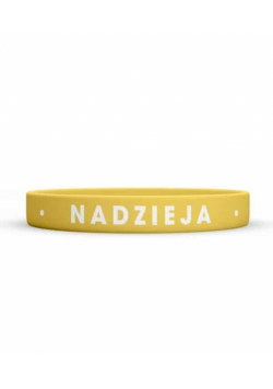 Opaska silikonowa - Nadzieja - żółta