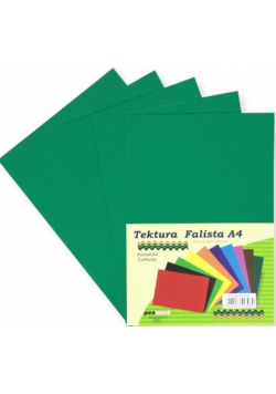 Tektura A4 falista ciemnozielona 5szt