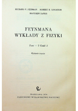 Feynmana wykłady z fizyki Tom I część 2