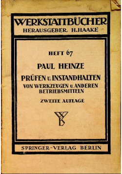 Werkstattbucher Heft 67 1943 r