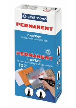 Marker permanentny czarny 2mm (10szt)