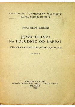 Język polski na południe od Karpat 1938 r.