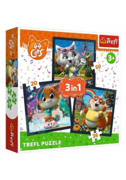Puzzle 3w1 Poznaj urocze kociaki TREFL