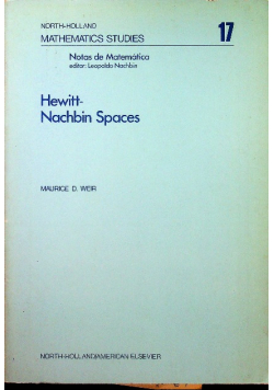 Hewitt - Nachbin spaces