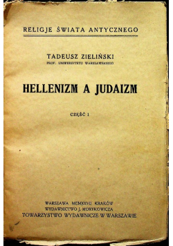 Hellenizm a Judaizm część I 1927 r.