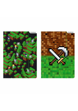 Teczka z gumką A4 Pixel game 10 sztuk mix