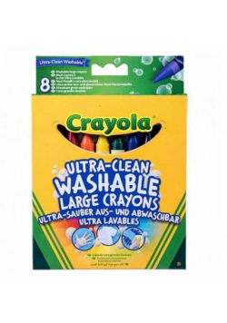 Kredki świecowe grube zmywalne 8 kolorów CRAYOLA