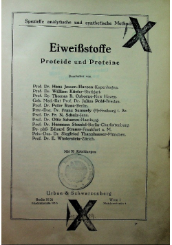 Eiweissstoffe proteide und proteine