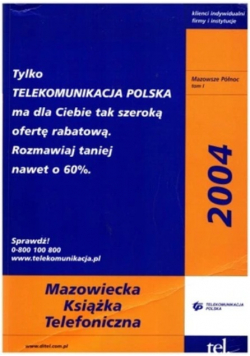 Mazowiecka książka telefoniczna 2004 Tom I