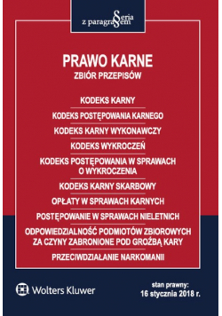 Prawo karne Zbiór przepisów