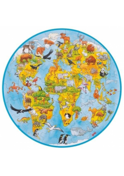 Puzzle XXL okrągłe Świat