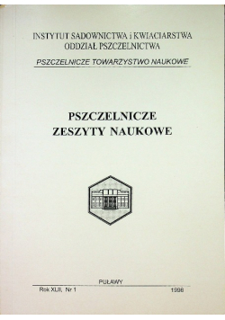 Pszczelnicze zeszyty naukowe nr 1